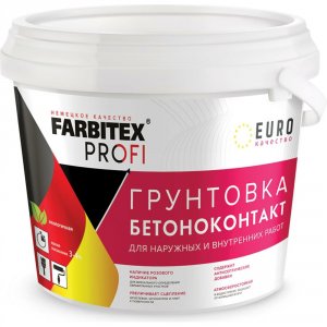 Акриловая грунтовка FARBITEX ПРОФИ бетоноконтакт (4300002317)