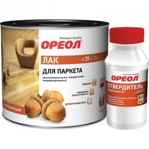 Двухкомпонентный лак для паркета для внутренних Ореол 6263