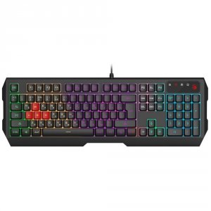 Клавиатура A4Tech Bloody B140N черный USB Multimedia for gamer LED (подставка для запястий) (B140N)
