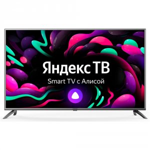 Телевизор Starwind SW-LED55UG400 Smart Яндекс.ТВ стальной / 4K Ultra HD/60Hz/DVB-T/DVB-T2