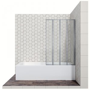 Шторка для ванны Ambassador Bath Screens 90х140 16041110R профиль Хром стекло CrystalPure