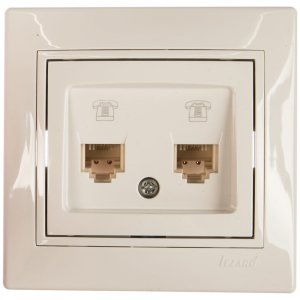 Двойная телефонная розетка Lezard MIRA (701-0202-138)