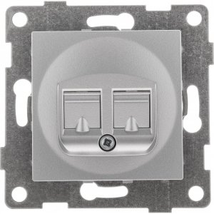Двойной механизм компьютерной розетки Gusi Electric Ugra (С11К2-004)