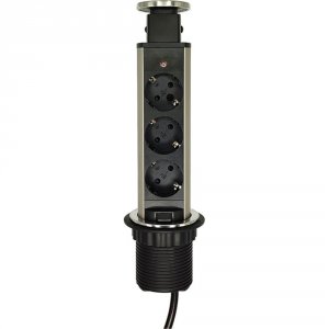 Вертикальная выдвижная механическая розетка ROCKETSOCKET AM-105S-3EU-12