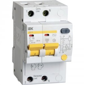 Дифференциальный автомат Iek АД12 (MAD10-2-016-B-030)