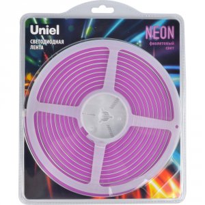 Гибкая светодиодная лента Uniel NEON ULS-N01-2835-120LED/m-6mm-IP67-DC12V-9W/m-5M-PURPLE (UL-00009089)