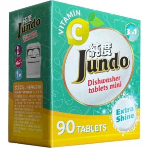 Таблетки для посудомоечных машин Jundo Таблетки для посудомоечной машины с витамином С и активным кислородом 90 шт. (4903720021057)