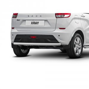 Защита заднего бампера для Lada XRay 2015-н.в. Rival R.6003.006
