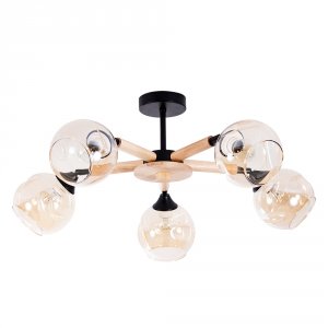 Люстра Arte Lamp Branson A4370PL-5BR Янтарная Коричневая