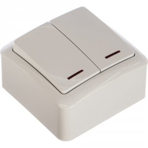 Двойной выключатель Lezard VIOLA (751-0200-112)