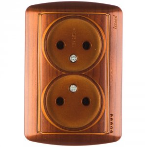 Двойная розетка Lezard DEMET (711-0500-128)
