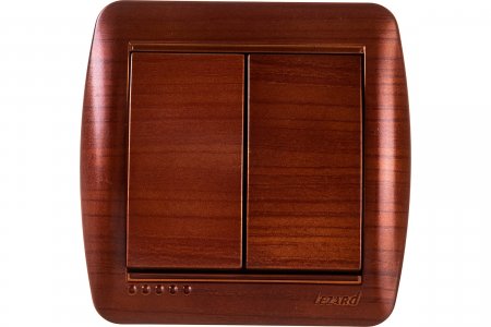 Двойной выключатель Lezard DEMET (711-0500-101)