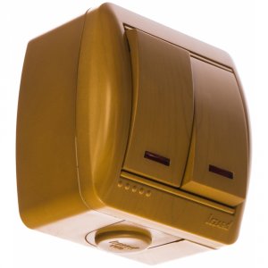 Двойной выключатель Lezard NATA (710-0700-112)