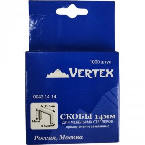 Скобы для мебельных степлеров vertextools 14 мм (0042-14-14)