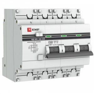Дифференциальный автомат EKF АД-32 PROxima (DA32-63-300S-4P-pro)