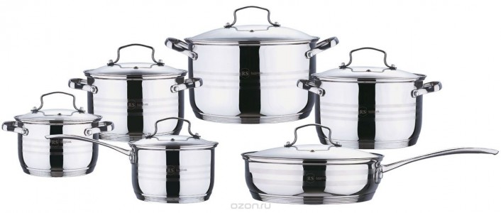 Набор посуды для готовки Rainstahl  1214-12RS/CW (1214-12RS\CW)