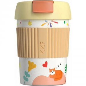 Термостакан-непроливайка KissKissFish Rainbow Vacuum Coffee Tumbler Mini (Cheers) (S-U35C-AKI)