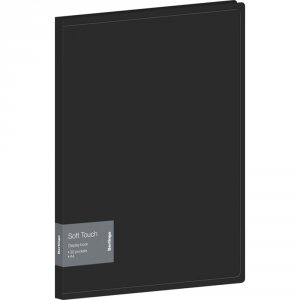 Папка Berlingo Soft Touch, 17 мм, 700 мкм, черная, с внутренним карманом (DB4_30980)