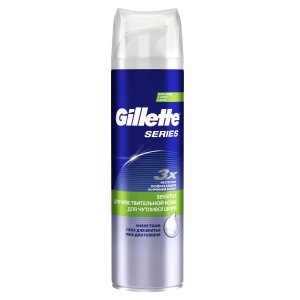 Средства для бритья Gillette Gillette (Жиллетт) Пена для бритья Series Sensitive мужская для чувствительной кожи, 250мл (GIL261567)