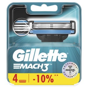 Средства для бритья Gillette Сменные кассеты Gillette (Жиллетт) Mach3, 4 шт. (XXX132202)