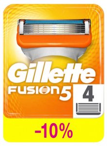 Средства для бритья Gillette Сменные кассеты Gillette (Жиллетт) Fusion5, 4 шт. (GIL021300)