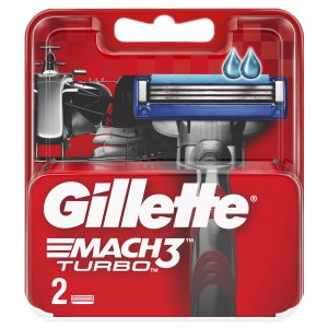 Средства для бритья Gillette Сменные кассеты Gillette (Жиллетт) Mach3 Turbo, 2 шт. (XXX275143)