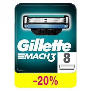 Средства для бритья Gillette Сменные кассеты Gillette (Жиллетт) Mach3, 8 шт. (XXX_32202)