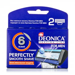 Средства для бритья DEONICA Сменные кассеты для бритья 6 лезвий FOR MEN (MPL015725)