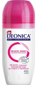 Дезодоранты DEONICA Дезодорант антиперспирант женский шариковый PreBiotic надежная защита на 48 часов (ролик) (MPL015744)