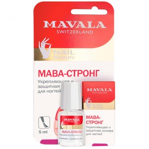 Укрепляющая основа для ногтей, Mavala Основа для ногтей укрепляющая и защитная Мава-Стронг на блистере Mavala 5мл 9099074 (MVL990616)