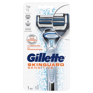 Средства для бритья Gillette Бритва с 1 сменной кассетой SKINGUARD Sensitive (GIL857457)