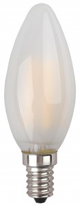 Лампа светодиодная ЭРА F-LED B35 E14 5W 230V желтый свет, матовая (Б0027925)