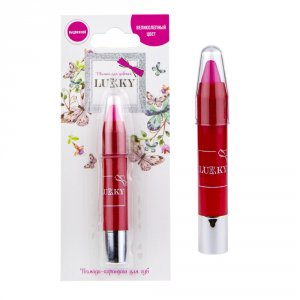 Помада-карандаш для губ Lukky выдвижная, ярко-розовая (Т16766) (MPL059648)