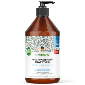 Косметика для мамы Synergetic Натуральный бессульфатный шампунь Объём и укрепление волос 750 мл (MPL071376)