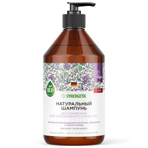 Косметика для мамы Synergetic Натуральный бессульфатный шампунь Экстрамягкий для ежедневного ухода 2 в 1 750 мл (MPL071403)