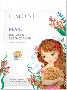Уход за лицом Limoni Маска для лица тканевая осветляющая с жемчужной пудрой Pearl Collagen Essence Mask (MPL023553)