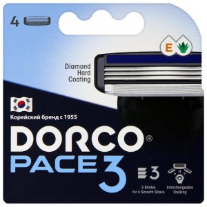 Средства для бритья Dorco Сменные кассеты для бритья PACE3, 3-лезвийные (MPL072672)