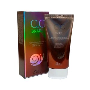 Уход за лицом EKEL Тональный СС крем с Муцином улитки солнцезащитный CC Cream Snail SPF50+ PA +++ (MPL091294)