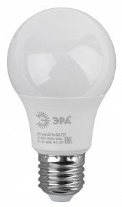 Лампа светодиодная ЭРА A60 E27 7W 230V белый свет (Б0029820)