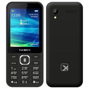 Мобильный телефон teXet TM-D327 Черный, 0.008Гб, 2 SIM