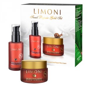 Уход за лицом Limoni Набор для ухода за лицом Snail Repair Gold Set (Сыворотка для лица + Крем для лица) (MPL194484)