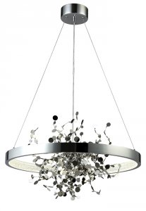 Подвесная люстра Crystal Lux Garden SPLED+3 D600 Chrome Хром (GARDEN SPLED+3 D600 CHROME)