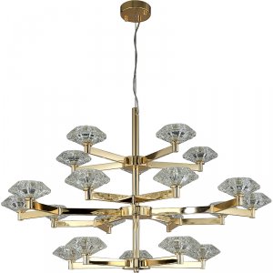 Люстра Crystal Lux Rebeca SP5+10+5 Gold Прозрачная Золото (REBECA SP5+10+5 GOLD)