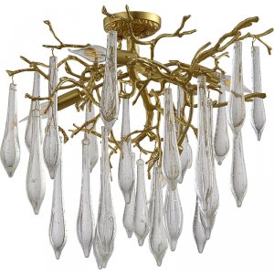 Люстра Crystal Lux Reina PL5 D600 Gold Pearl Прозрачная Золото (REINA PL5 D600 GOLD PEARL)