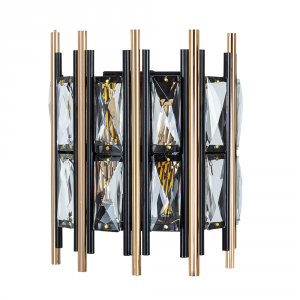 Настенный светильник Arte Lamp Alruba A1043AP-2BK Прозрачный Черный