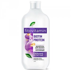 Шампунь для волос FITO КОСМЕТИК Шампунь для волос укрепляющий BIOTIN & PROTEIN серии fitovitamin (MPL222322)