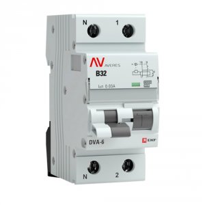 Дифференциальный автомат EKF DVA-6 AVERES (rcbo6-1pn-32B-30-a-av)