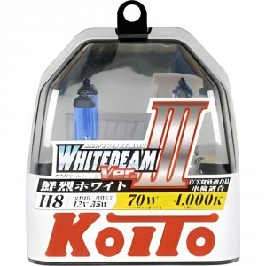 Высокотемпературная лампа KOITO Whitebeam H8 12V 35W 4000K, 2 шт (P0758W) (P0758W 20034)