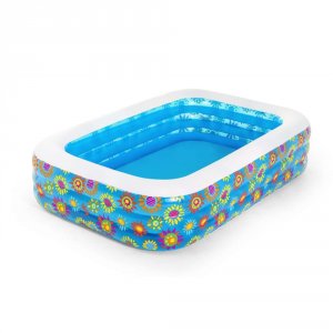 Детский надувной бассейн BestWay Детский надувной 229х152х56см "Счастливая Флора" 702л, от 6 лет (голубой) (004913)