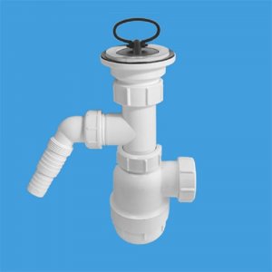 Сифон для кухонной мойки McAlpine с решеткой D70 и патрубком D40 (MRSK3)